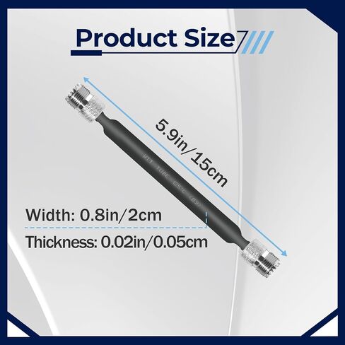 2PCS 19.7 Inch Coax Window Pass Through, SO239 UHF Female to UHF Female Flat Coaxial Cable for Windows/Doors 50 Ohm in Saudi Arabia