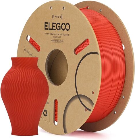 ELEGOO RFID PLA Filament 1.75 مم بني 1 كجم، خيوط طابعة ثلاثية الأبعاد لتحديد الهوية التلقائي متوافقة مع القماش، دقة الأبعاد +/-0.02 مم، بكرة 1 كجم (2.2 رطل) لمعظم الطابعات ثلاثية الأبعاد in Kuwait