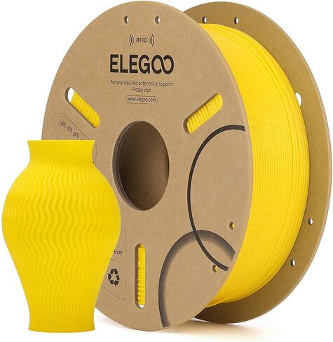 ELEGOO RFID PLA Filament 1.75 مم بني 1 كجم، خيوط طابعة ثلاثية الأبعاد لتحديد الهوية التلقائي متوافقة مع القماش، دقة الأبعاد +/-0.02 مم، بكرة 1 كجم (2.2 رطل) لمعظم الطابعات ثلاثية الأبعاد in Kuwait