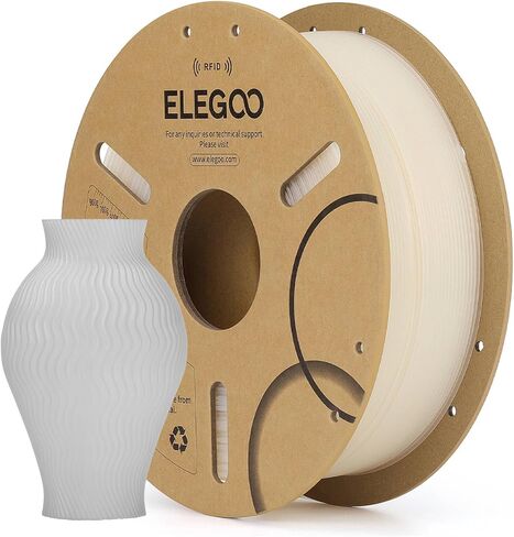 ELEGOO RFID PLA Filament 1.75 مم بني 1 كجم، خيوط طابعة ثلاثية الأبعاد لتحديد الهوية التلقائي متوافقة مع القماش، دقة الأبعاد +/-0.02 مم، بكرة 1 كجم (2.2 رطل) لمعظم الطابعات ثلاثية الأبعاد in Kuwait