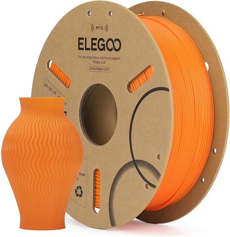 ELEGOO RFID PLA Filament 1.75 مم بني 1 كجم، خيوط طابعة ثلاثية الأبعاد لتحديد الهوية التلقائي متوافقة مع القماش، دقة الأبعاد +/-0.02 مم، بكرة 1 كجم (2.2 رطل) لمعظم الطابعات ثلاثية الأبعاد in Kuwait