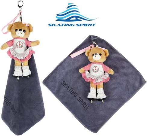 مجموعة هدايا على شكل منشفة تزلج من الألياف الدقيقة من Skating Spirit ومجموعة هدايا على شكل دمية دب متزلجة in Kuwait