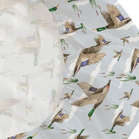 Changing Pad Cover for Baby Girls Boys, 32"/34" x 16" Safe Snug Diaper Change Table Pad Covers, Soft Stretchy Changing Pad Sheets Duck Hunting Mallard Hunter Theme Nursery Decor in Saudi Arabia