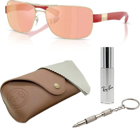 نظارات شمسية من مجموعة Ray-Ban RB3763M SCUDERIA FERRARI على شكل مربع للرجال والنساء مع مجموعة نظارات RAYBAN الرسمية in Kuwait