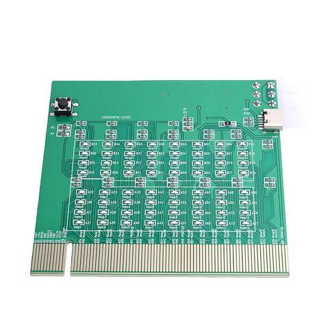 بطاقة اختبار PCIe 16X، جهاز اختبار تشخيص اللوحة الأم بفتحة PCI Express مع ضوء LED، ودعم مصدر الطاقة من النوع C ومدخل تيار مستمر 12 فولت لإصلاح الكمبيوتر المكتبي in Kuwait