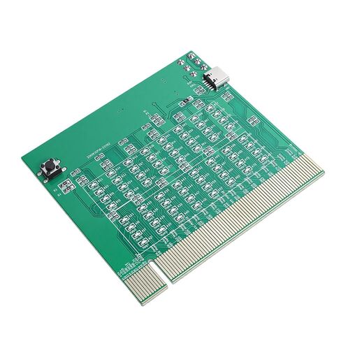 بطاقة اختبار PCIe 16X، جهاز اختبار تشخيص اللوحة الأم بفتحة PCI Express مع ضوء LED، ودعم مصدر الطاقة من النوع C ومدخل تيار مستمر 12 فولت لإصلاح الكمبيوتر المكتبي in Kuwait