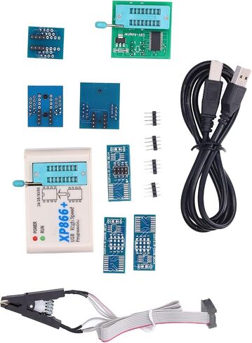 Fafeicy SPI Flash Programmer USB BIOS Chip Programmer ABS مجموعة EEPROM عالية السرعة لسلسلة 24 25 93 اختبار الرقائق المحمولة وإصلاح لوحة الدوائر in Kuwait