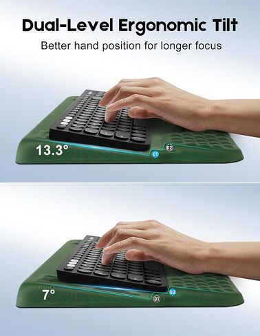 Wrist Rest with Keyboard Stand and Storage Slot, Ergonomic Computer Keyboard Wrist Rest, Soft Memory Foam, Non-Slip Base, Wrist Pad for Keyboard, Keyboard Pad with Wrist Support for Work Study Game in Saudi Arabia