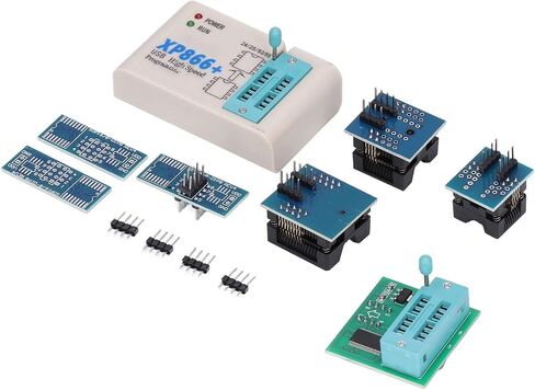 Fafeicy SPI Flash Programmer USB BIOS Chip Programmer ABS مجموعة EEPROM عالية السرعة لسلسلة 24 25 93 اختبار الرقائق المحمولة وإصلاح لوحة الدوائر in Kuwait