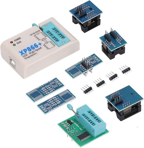 Fafeicy SPI Flash Programmer USB BIOS Chip Programmer ABS مجموعة EEPROM عالية السرعة لسلسلة 24 25 93 اختبار الرقائق المحمولة وإصلاح لوحة الدوائر in Kuwait