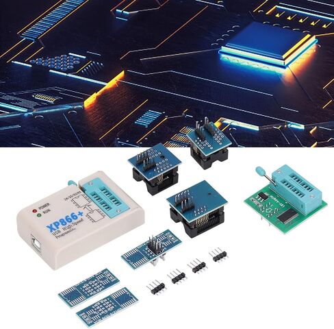 Fafeicy SPI Flash Programmer USB BIOS Chip Programmer ABS مجموعة EEPROM عالية السرعة لسلسلة 24 25 93 اختبار الرقائق المحمولة وإصلاح لوحة الدوائر in Kuwait