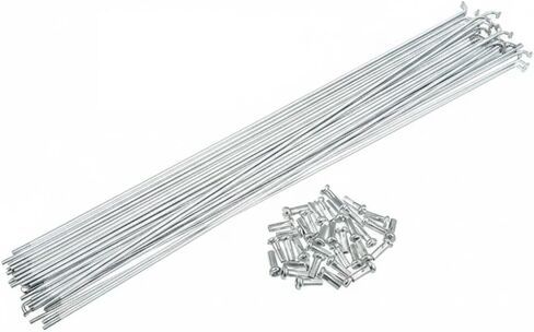 36 Pcs 14G Bike Spokes, 310mm Steel Bicycle Spokes with Nipples for Mountain, Road, and Tricycle Wheel Replacement, Silver Tone Accessories in Kuwait