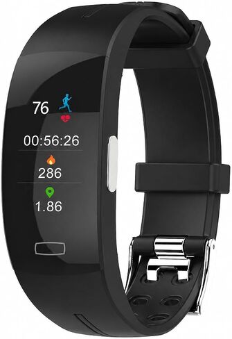 Fitness Tracker with Heart Rate Monitor, Sleep Tracker, Step Counter, Calorie Counter, Activity Tracker, IP67 Waterproof Smart Bracelet, 0.96'' Color Screen, Sports Watch for Women and Men in Kuwait