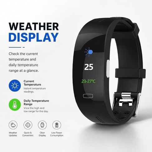 Fitness Tracker with Heart Rate Monitor, Sleep Tracker, Step Counter, Calorie Counter, Activity Tracker, IP67 Waterproof Smart Bracelet, 0.96'' Color Screen, Sports Watch for Women and Men in Kuwait