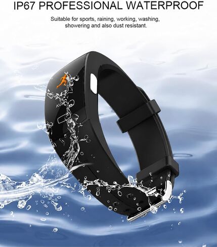 Fitness Tracker with Heart Rate Monitor, Sleep Tracker, Step Counter, Calorie Counter, Activity Tracker, IP67 Waterproof Smart Bracelet, 0.96'' Color Screen, Sports Watch for Women and Men in Kuwait