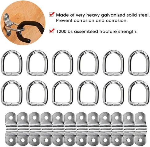 Aramox D Ring Anchor Hooks, 1200LB Heavy Duty Lashing Rings for Trailers Trucks RVs Campers ATVs in Saudi Arabia