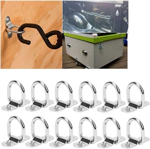 Aramox D Ring Anchor Hooks, 1200LB Heavy Duty Lashing Rings for Trailers Trucks RVs Campers ATVs in Saudi Arabia