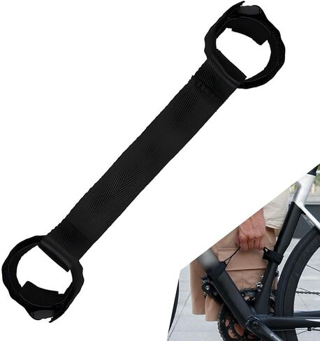 Bicycle Carrying Strap, Heavy Duty Nylon Mountain Bike Hand Strap, 7.48" Frame Handle Carrying Lifter, Portable and Labor-Saving Outdoor Carry Accessories for Mountain Road Bike (Black) in Saudi Arabia
