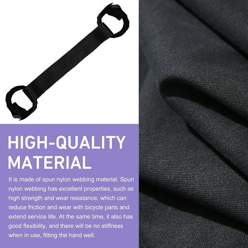 Bicycle Carrying Strap, Heavy Duty Nylon Mountain Bike Hand Strap, 7.48" Frame Handle Carrying Lifter, Portable and Labor-Saving Outdoor Carry Accessories for Mountain Road Bike (Black) in Saudi Arabia
