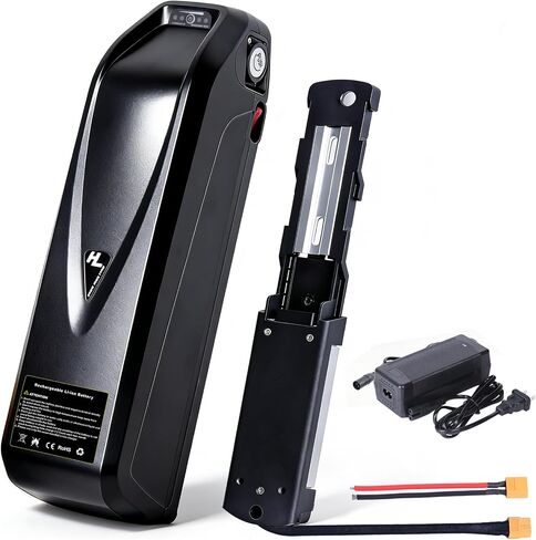 بطارية 48 فولت 52 فولت، بطارية 13 أمبير/ساعة 16 أمبير/ساعة 20 أمبير/ساعة 25 أمبير/ساعة، مع BMS للمحركات (100-1500 واط)، تتضمن قفل آمن، ضوء مؤشر LED، مخرج USB، موصل XT60 (48 فولت 13 أمبير) in Kuwait