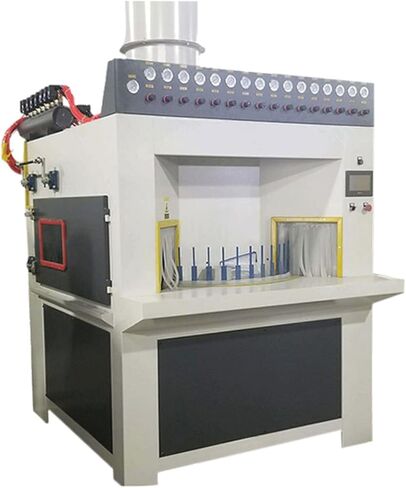 Rotary Table Sandblasting Machine Automatic Abrasive Finishing Equipment for Hardware Components Cast Parts and Batch Processing Operations in Saudi Arabia
