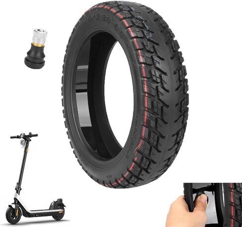 إطار 10x2.30-6.5 مقاس 10 بوصة مع غراء مباشر لملحقات السكوتر الكهربائي NIU KQi2 Pro، إطارات ذاتية الإصلاح، إطار بديل للعجلة الأمامية الخلفية بدون أنبوب، غير قابل للانزلاق، عبوتان in Kuwait