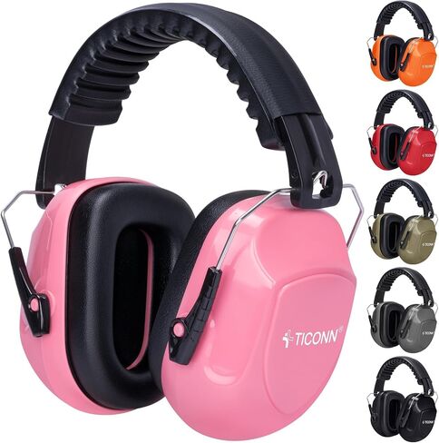 TICONN Noise Cancelling Ear Muffs for Adults, SNR 33dB Hearing Protection, Adjustable Safety Earmuffs for Construction in Saudi Arabia