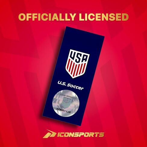 كرة قدم Icon Sports مرخصة رسميًا من اتحاد كرة القدم الأمريكي USMNT مقاس 5 - أحمر فيكتوري in Kuwait