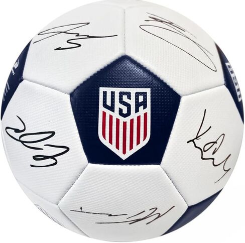 كرة قدم Icon Sports مرخصة رسميًا من اتحاد كرة القدم الأمريكي USMNT مقاس 5 - خطوط كلاسيكية بيضاء in Kuwait