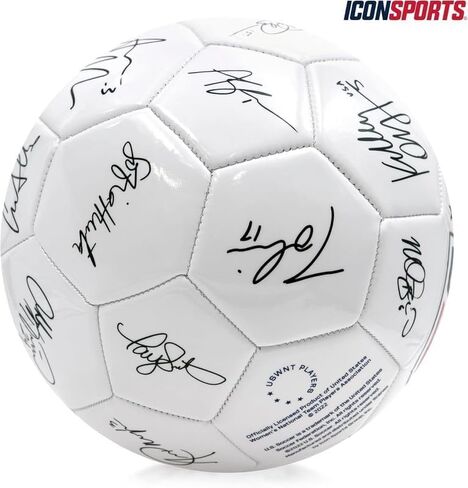 كرة قدم Icon Sports مرخصة رسميًا من اتحاد كرة القدم الأمريكي USMNT مقاس 5 - خطوط كلاسيكية بيضاء in Kuwait