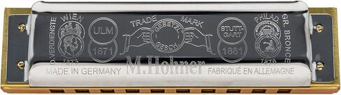 Hohner Marine Band 1896 Classic Harmonica - مفتاح الحزمة مع حافظة، وملصقات مفاتيح، ودليل إرشادي، وقطعة قماش تلميع أوستن بازار in Kuwait