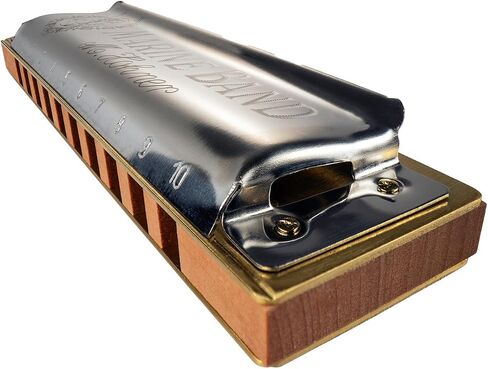 Hohner Marine Band 1896 Classic Harmonica - مفتاح الحزمة مع حافظة، وملصقات مفاتيح، ودليل إرشادي، وقطعة قماش تلميع أوستن بازار in Kuwait