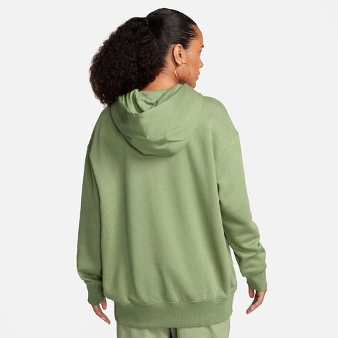 بلوفر بغطاء رأس كبير الحجم للنساء من Nike Sportswear (زيتوني متوسط) (الولايات المتحدة، ألفا، صغير، عادي، عادي، أخضر زيتي) in Kuwait