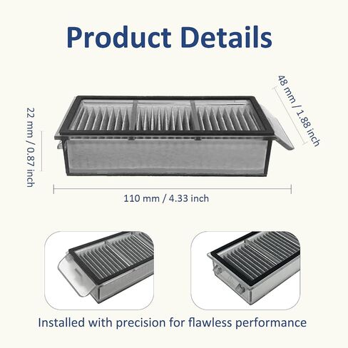 Replacement Filters 4Pack, Compatible with Dreame X50 Ultra Complete, X50 Master, L50 Pro Ultra, L40S Pro Ultra, S40 Enhanced Edition, X40 Pro Enhanced, X40 Plus, for Mova V50 Ultra Robot Vacuum in Kuwait