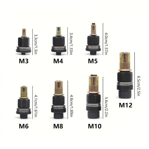 Manual Rivet Guns, Complete Set of 7, M3 to M12 Sizes, Metal Joining, Automotive and Home Renovation in Kuwait