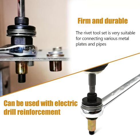 Manual Rivet Guns, Complete Set of 7, M3 to M12 Sizes, Metal Joining, Automotive and Home Renovation in Kuwait