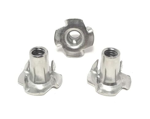 T-NUT Stainless Steel 1/4-20x9/16 4 Prong Tee Nuts (1/4-20 Thread 9/16 Barrel Length) 18-8 Stainless - (25) Pieces in Kuwait