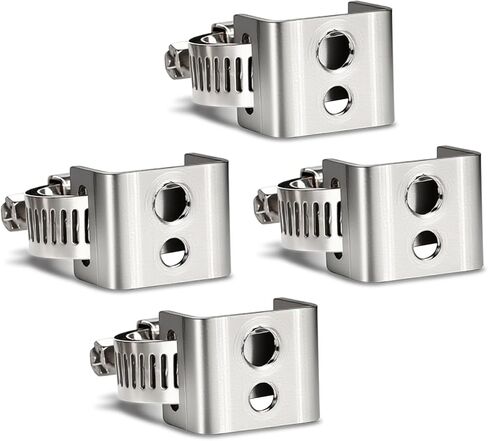 4Pcs Sign Mounting Brackets for Poles, Adjustable Clamp Fits 1.3"-2.24" Posts, Street Sign Hardware for Traffic & Parking, Rust Resistant Kit (1.3"-2.24") in Kuwait