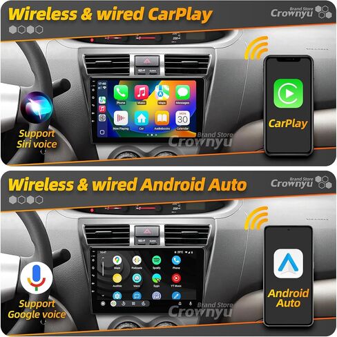 for Toyota Yaris Radio Compatible with Wirelessly Carplay Android Auto Upgrade Android Car Stereo Bluetooth Navigation Touchscreen GPS FM Multimedia Player Rear Camera Head Unit (Hatchback) in Saudi Arabia