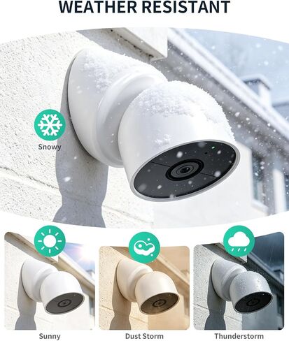 حامل حائط مغناطيسي قوي للغاية وحامل مكتب لكاميرا Google Nest في الهواء الطلق أو في الداخل، بطارية الجيل 2، مضاد للسقوط و4 طرق تركيب ومقاوم للطقس ودوران 360 درجة وإمالة 90 درجة ومجموعة دعامة تثبيت قابلة للتعديل in Kuwait