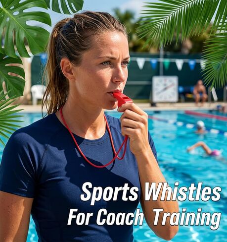 20 PCS Coach Whistle with Lanyard, Loud Whistles for Kids with Lanyard Suitable for Outdoor Activities, Coach Training & Sports (Red, Pink, Blue, Green, Yellow) in Kuwait