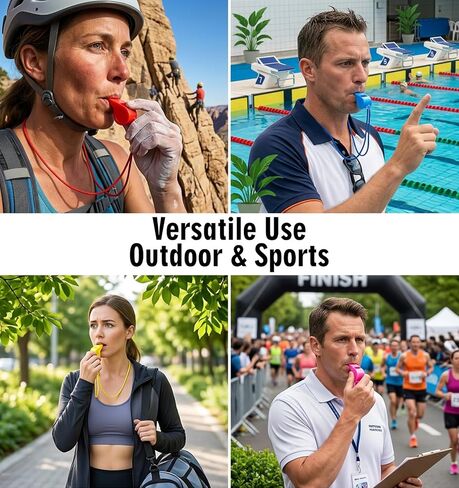 20 PCS Coach Whistle with Lanyard, Loud Whistles for Kids with Lanyard Suitable for Outdoor Activities, Coach Training & Sports (Red, Pink, Blue, Green, Yellow) in Kuwait