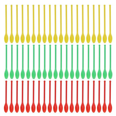 ViaGasaFamido Laboratory Spoon Plastic Double Ended Sampling Scoop 20 Sets ABS Measuring Tool in Green Red Yellow for Lab Sampling Powder Transfer and Mixing Use in Kuwait