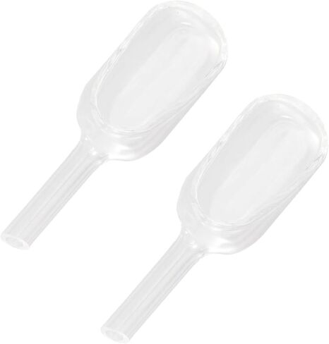 MAGICLULU 2Pcs Glass Weighing Spoons Accurate Weighing Tools for Lab Use Borosilicate Funnel Neck for Easy Sample Transfer Transparent Design for Visibility Lightweight in Kuwait