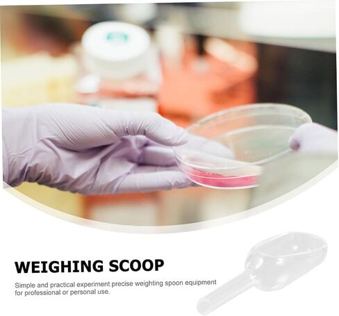 MAGICLULU 2Pcs Glass Weighing Spoons Accurate Weighing Tools for Lab Use Borosilicate Funnel Neck for Easy Sample Transfer Transparent Design for Visibility Lightweight in Kuwait