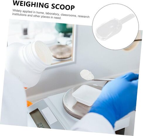 MAGICLULU 2Pcs Glass Weighing Spoons Accurate Weighing Tools for Lab Use Borosilicate Funnel Neck for Easy Sample Transfer Transparent Design for Visibility Lightweight in Kuwait