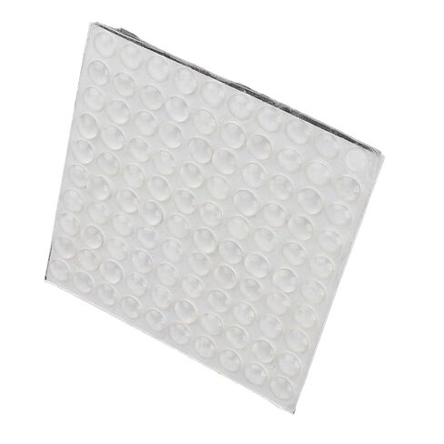 30% Sound Reduction, 100Pcs Self Adhesive Silicone Feet Semicircle Bumpers, Durable Transparent, 8x2.5mm, Soft Polyurethane Material, Absorb Impact Shock & Sound for Cabinet in Kuwait