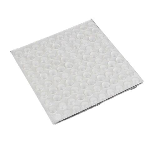 30% Sound Reduction, 100Pcs Self Adhesive Silicone Feet Semicircle Bumpers, Durable Transparent, 8x2.5mm, Soft Polyurethane Material, Absorb Impact Shock & Sound for Cabinet in Kuwait