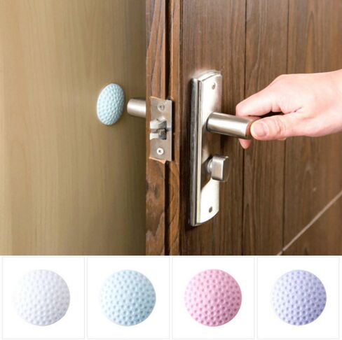 Rengue Self Adhesive Doorknob Wall Protector, Rubber Golf Ball Styling Corner Guard with Peel and Stick Design, for Door Handle Bumper to Prevent Wall Damage in Kuwait