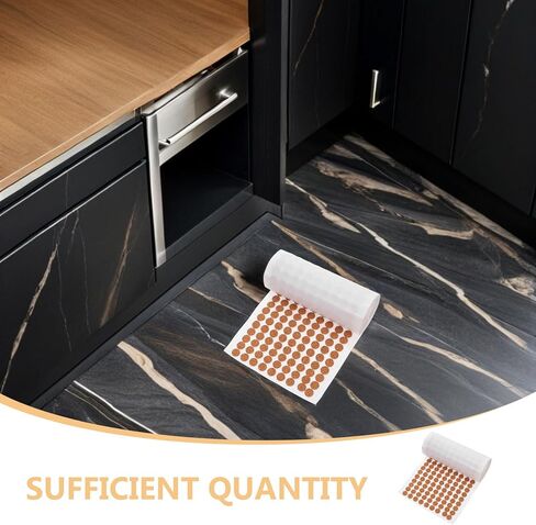 2000pcs Self Adhesive Cork Circles - 0.39" Cabinet Door Sticker Dots - Flat Round Drawer Isolation Pad for Cushion Bumpers Cupboard Leg Protectors in Kuwait